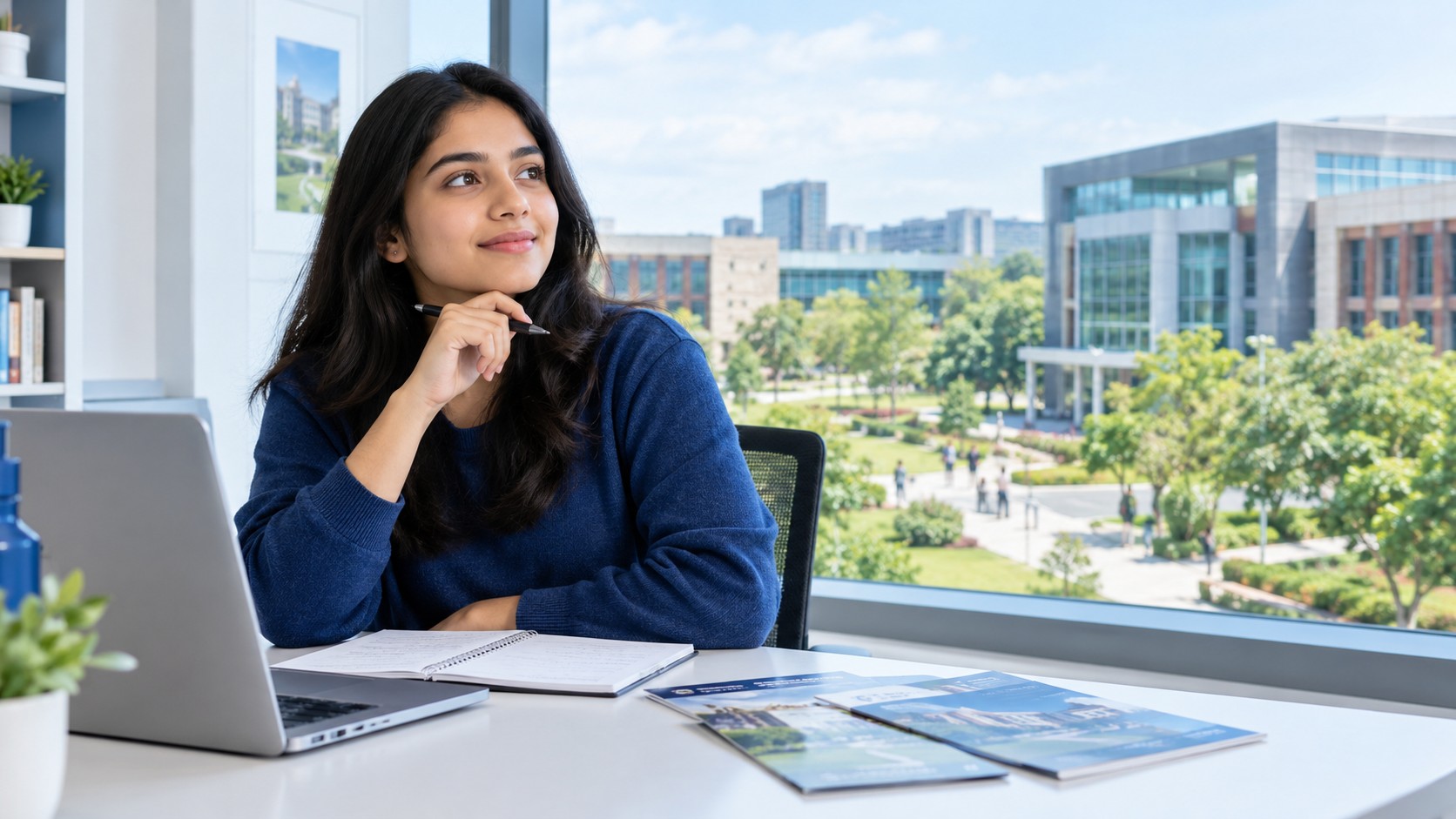 Student preparing for overseas education